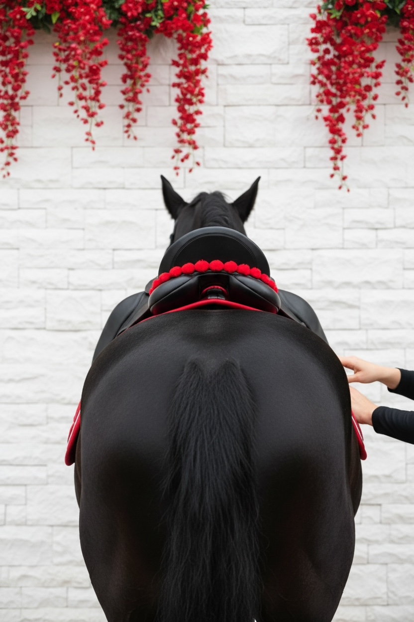 Sattelschmuck Plüschband Strawberry Bubble