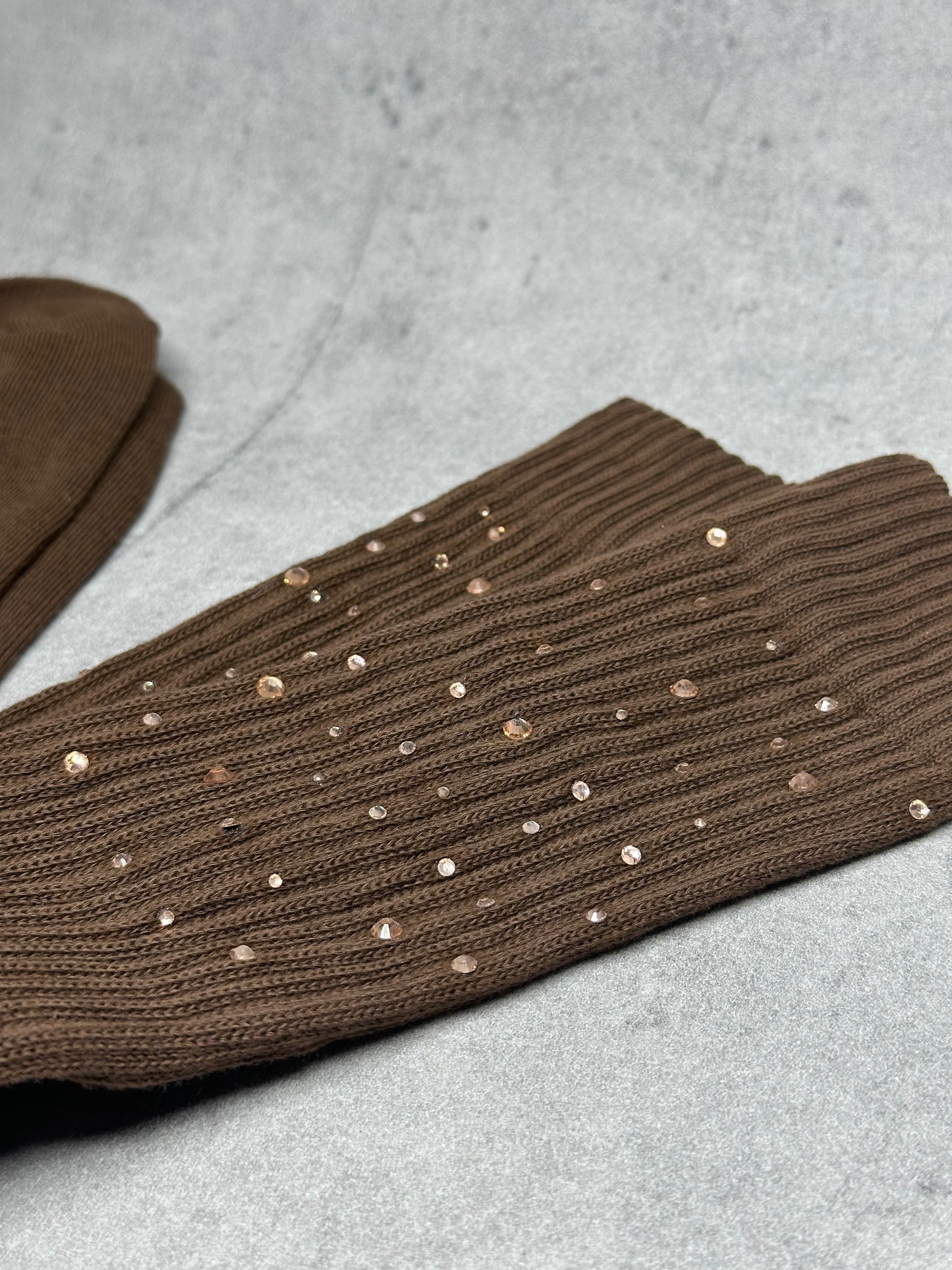 Reitsocken mit Glitzer - Brown