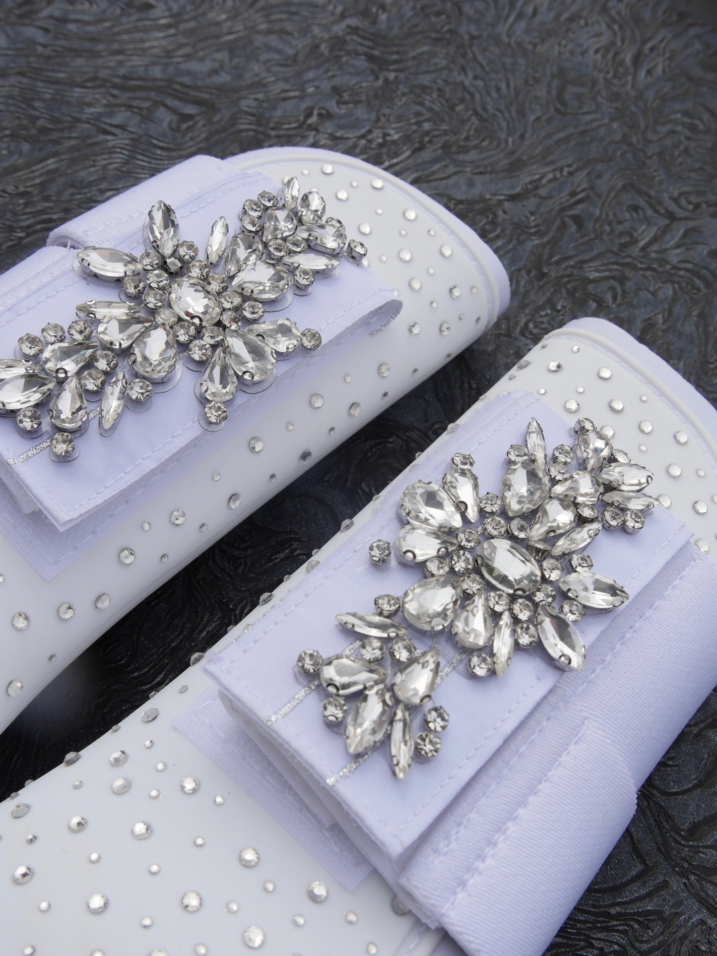 Glitzer Gamaschen White Glam