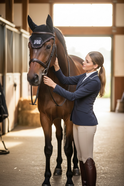 Fliegenohren mit Spruch & Glitzer