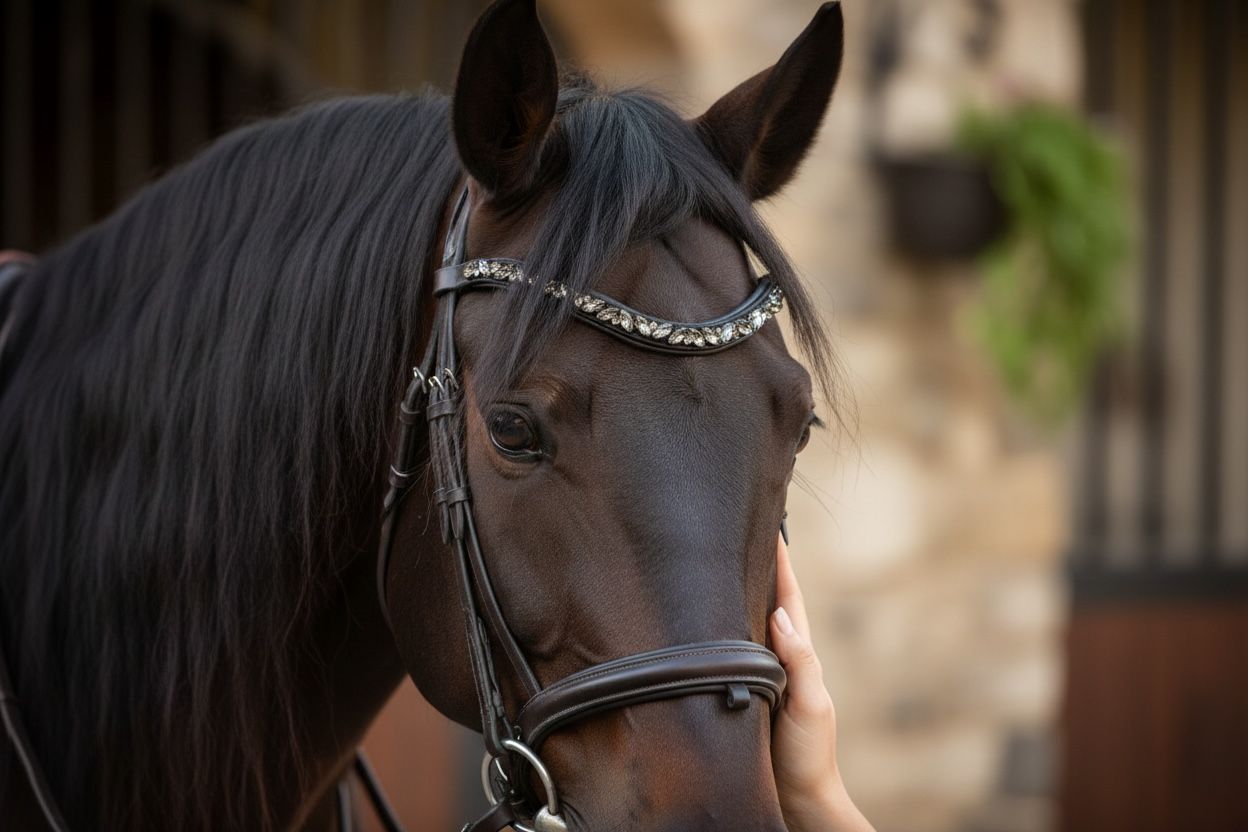 Stirnriemen Black Pearl