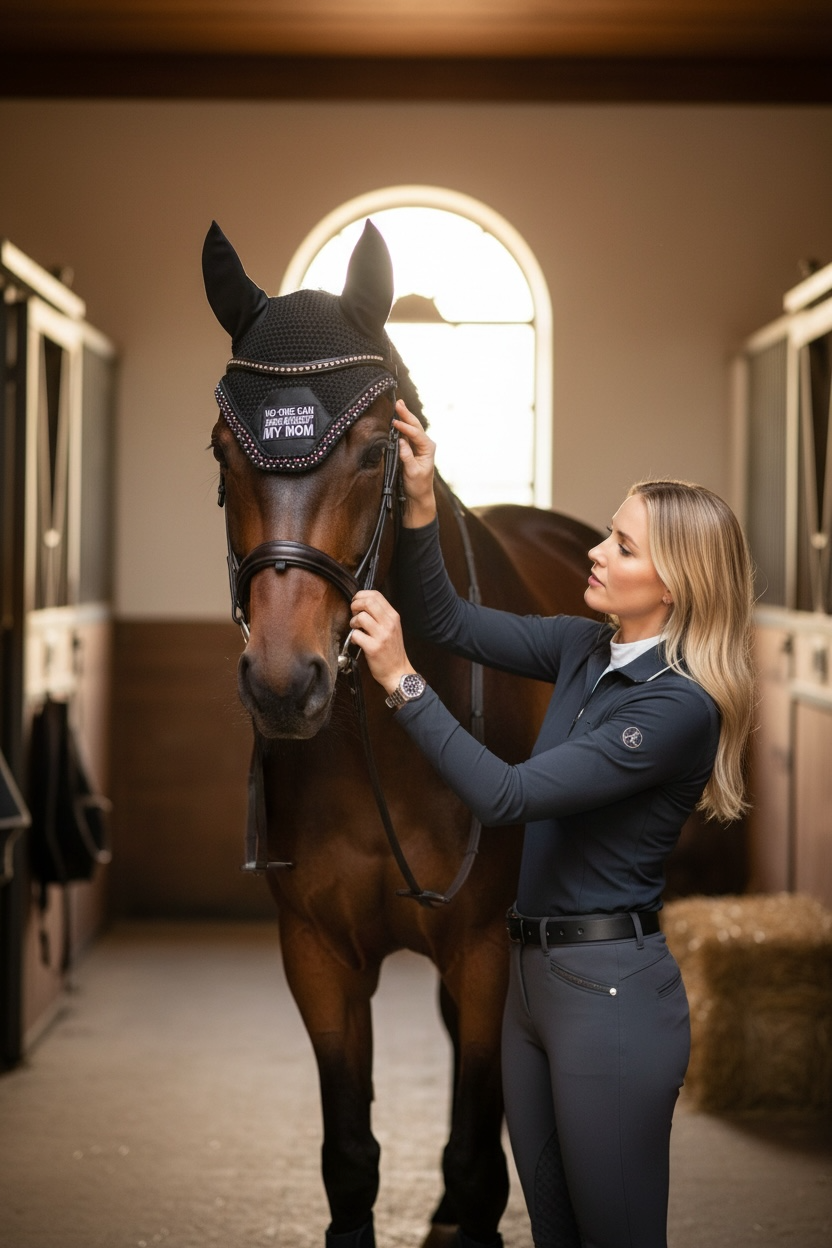 Fliegenohren mit Spruch & Glitzer