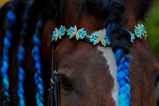 Stirnriemen Superstar in Blau Gold