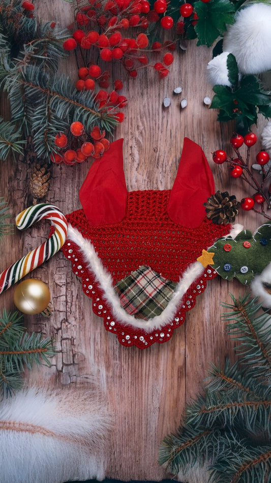 XMAS Horse Fliegenhaube