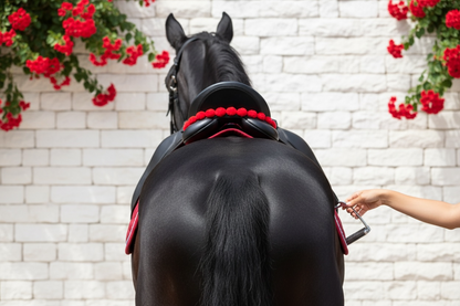 Sattelschmuck Plüschband Strawberry Bubble