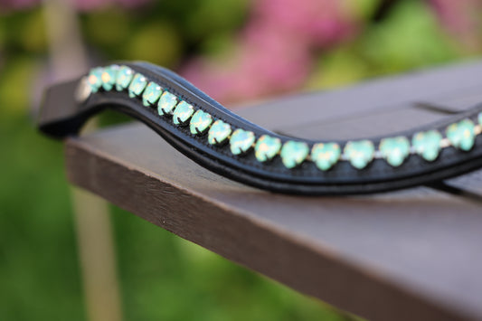Turquoise Hearts Browband
