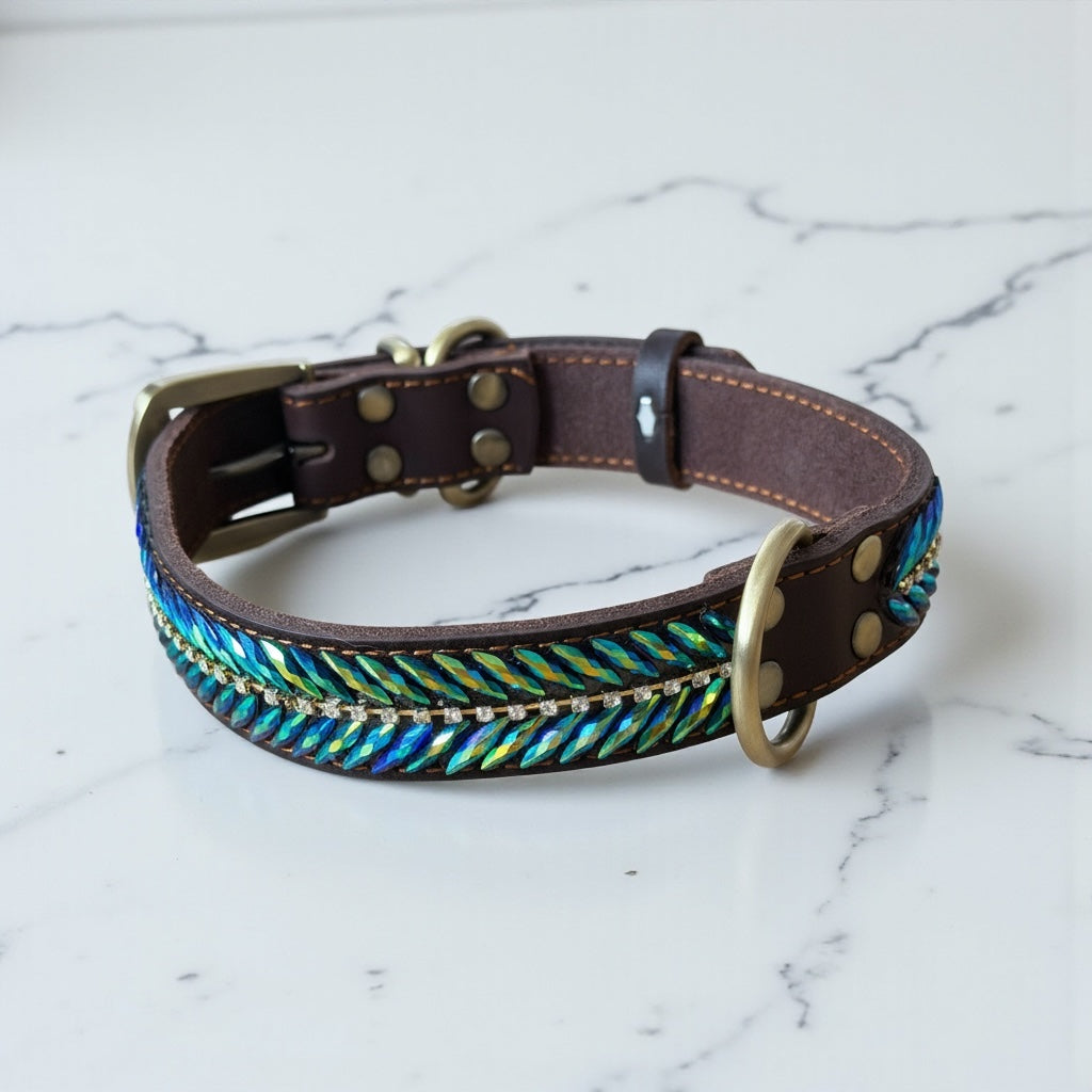Hundehalsband Pfau