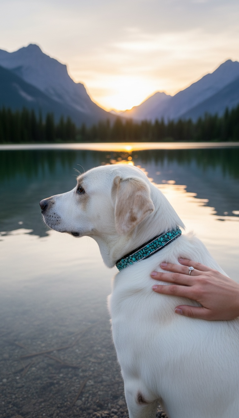 Hundehalsband Lagune