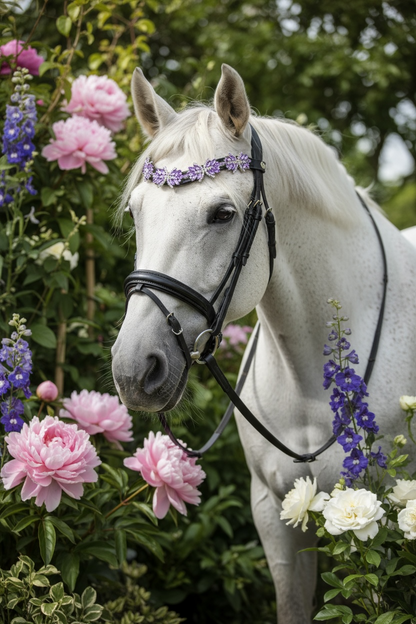 Stirnriemen Superstar in Lila Silber