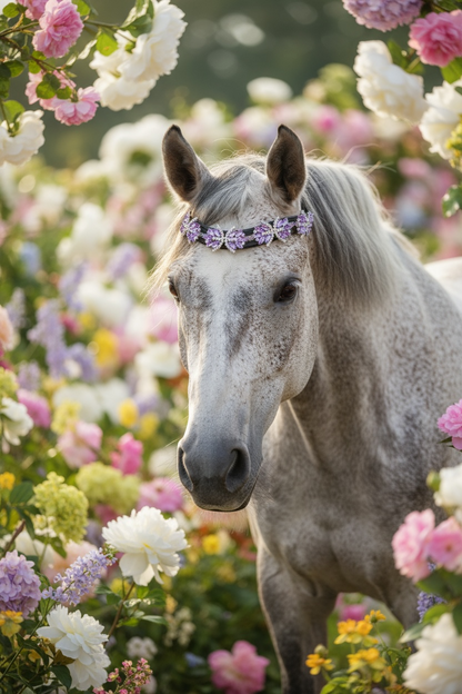 Stirnriemen Superstar in Lila Gold