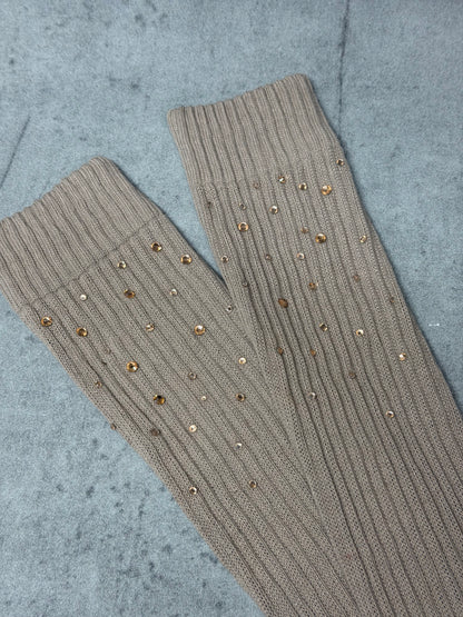 Reitsocken mit Glitzer - Brown