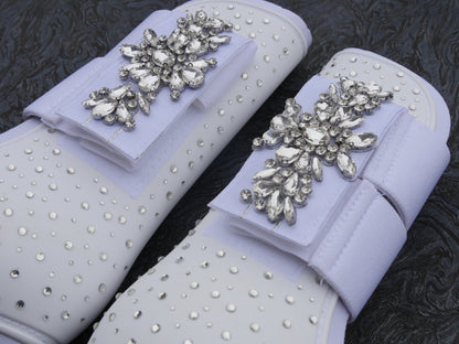 Glitzer Gamaschen White Glam