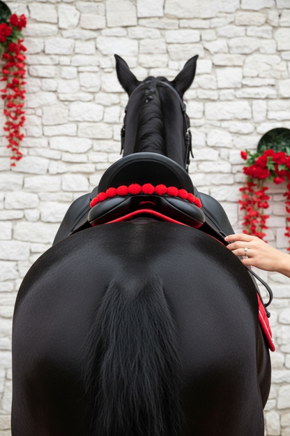 Sattelschmuck Plüschband Strawberry Bubble