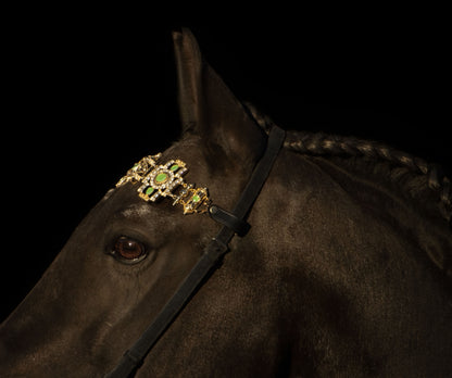 Orientalischer Stirnriemen "Saphir Gold"