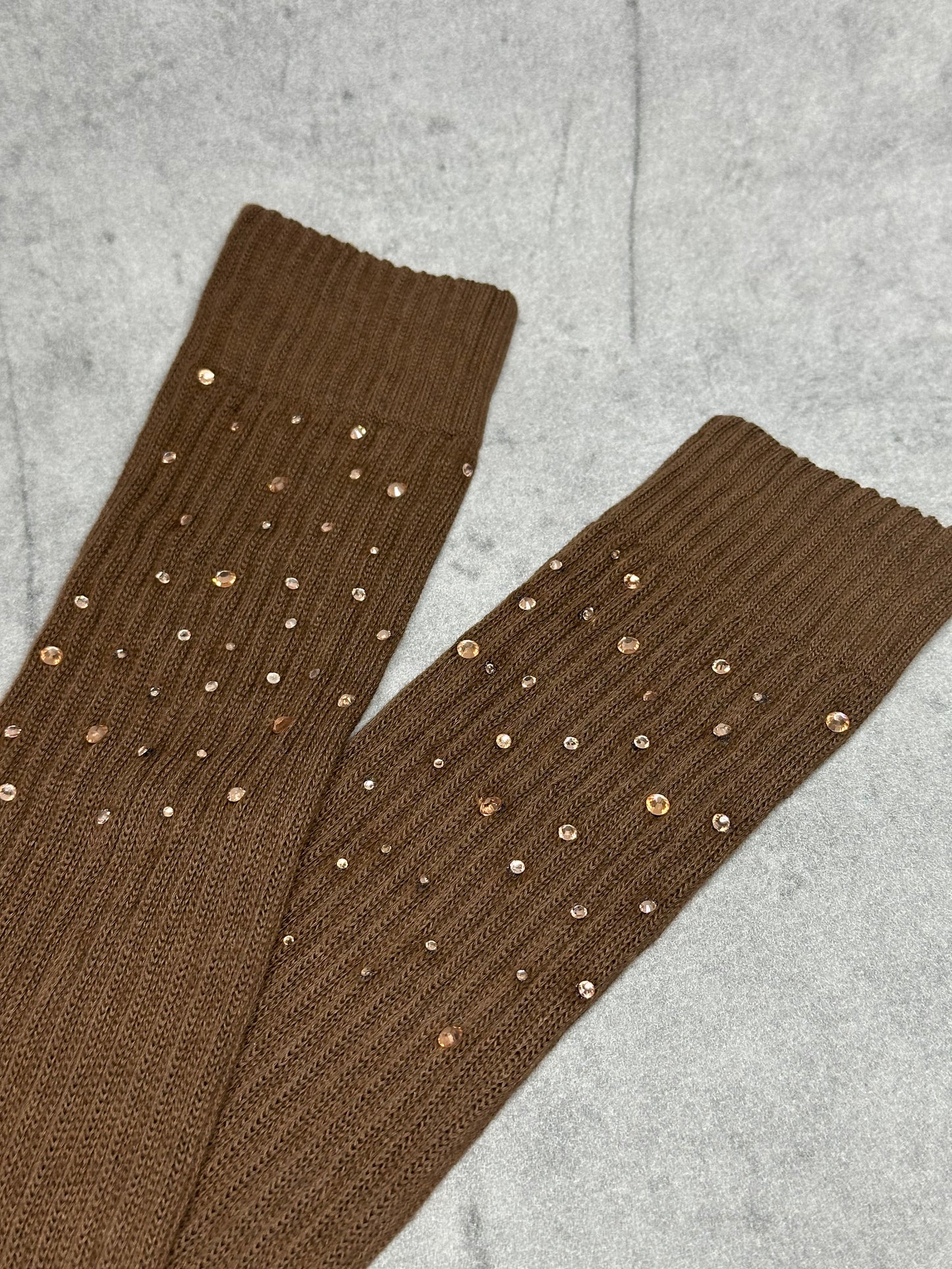 Reitsocken mit Glitzer - Brown