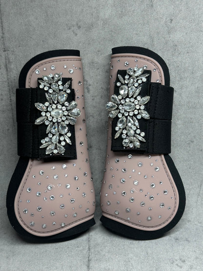 Glitzer Gamaschen Alt Rosa