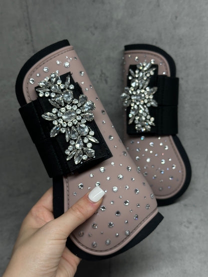 Glitzer Gamaschen Alt Rosa