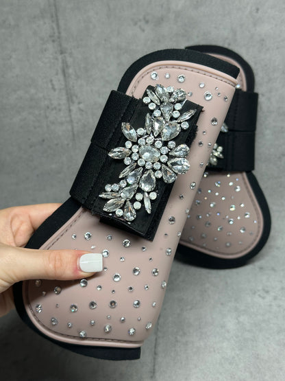 Glitzer Gamaschen Alt Rosa