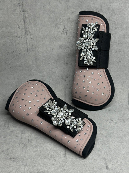 Glitzer Gamaschen Alt Rosa