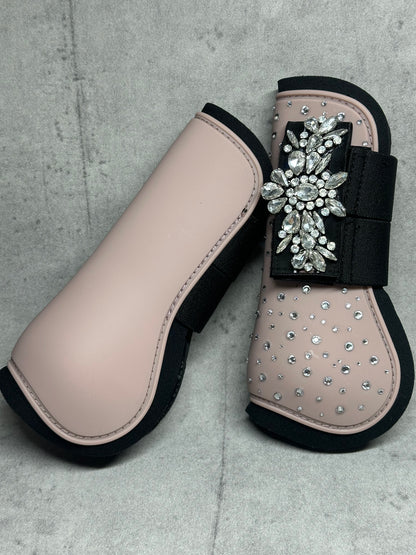 Glitzer Gamaschen Alt Rosa