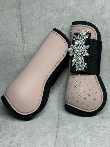 Glitzer Gamaschen Alt Rosa