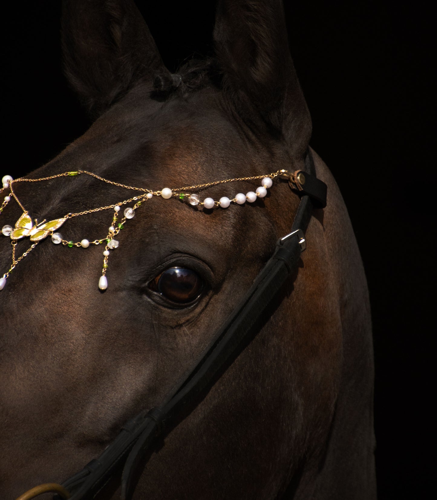 Pferdeschmuck Green Butterfly