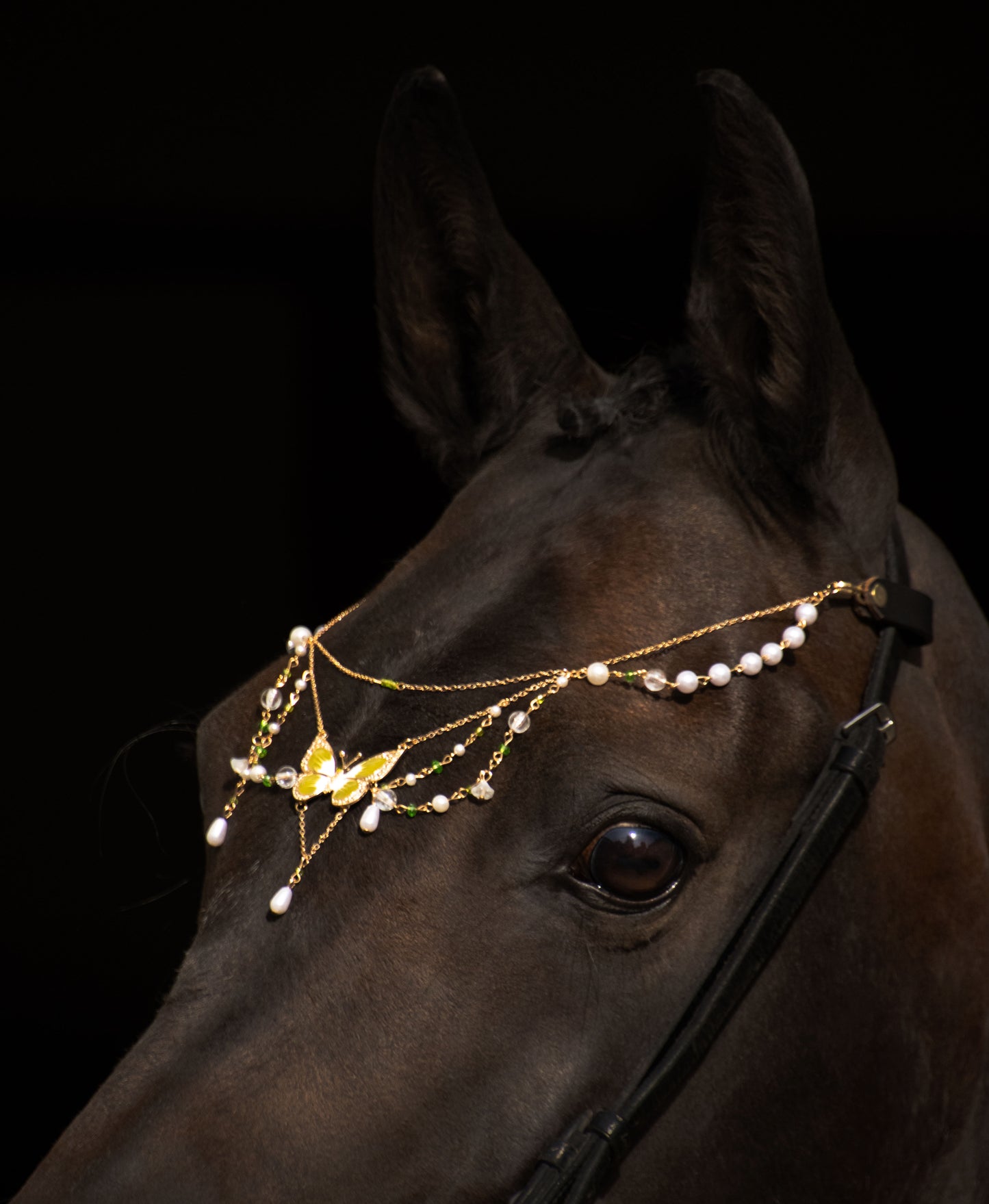 Pferdeschmuck Green Butterfly