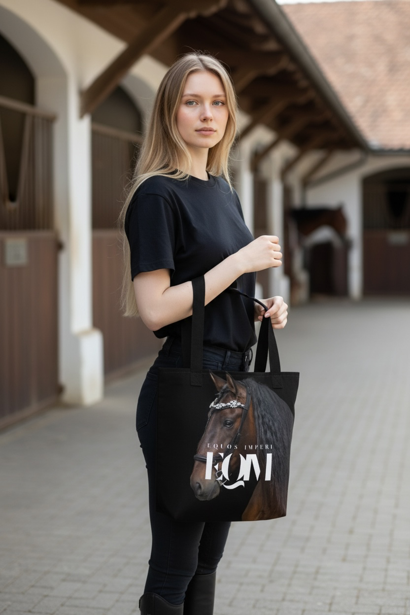 EQUOS IMPERI Tote Bag – Stilvolle Stofftasche für Reiter & Pferdeliebhaber