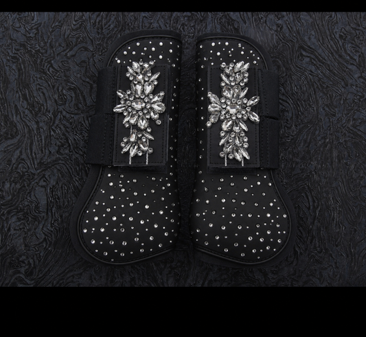 Glitzer Gamaschen White Glam