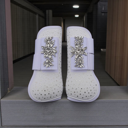 Glitzer Gamaschen White Glam