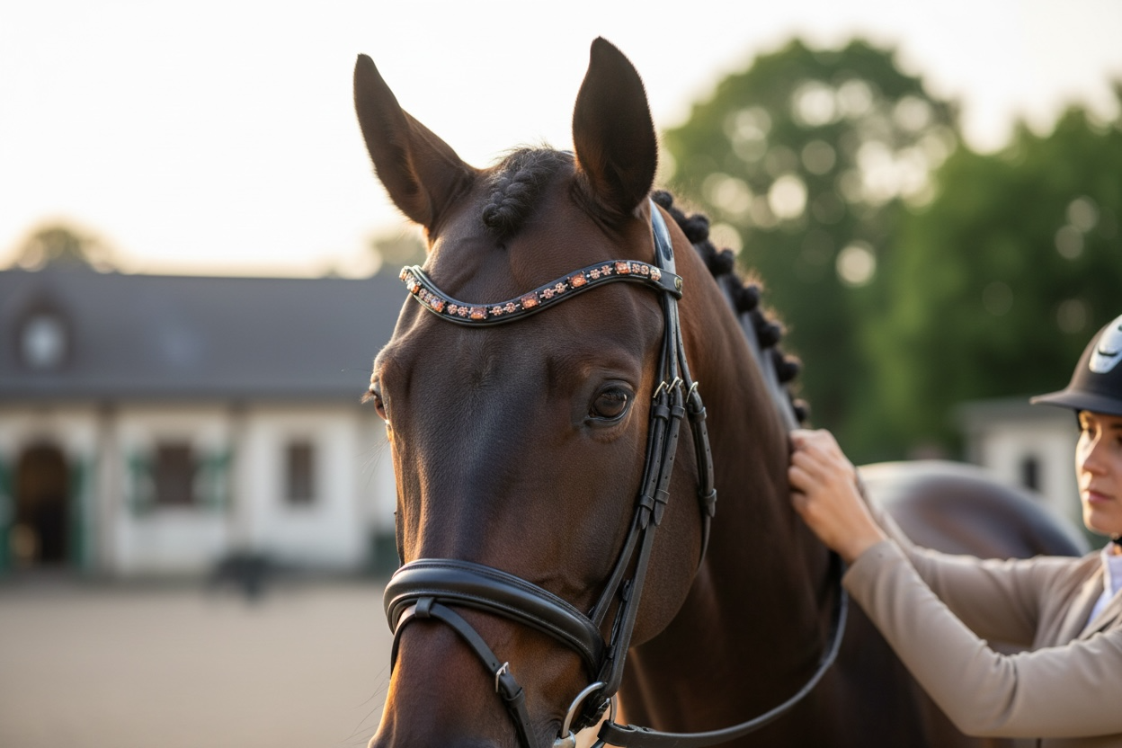 Stirnriemen Burgundry