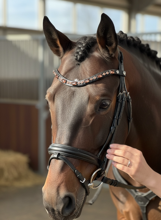 Stirnriemen Burgundry