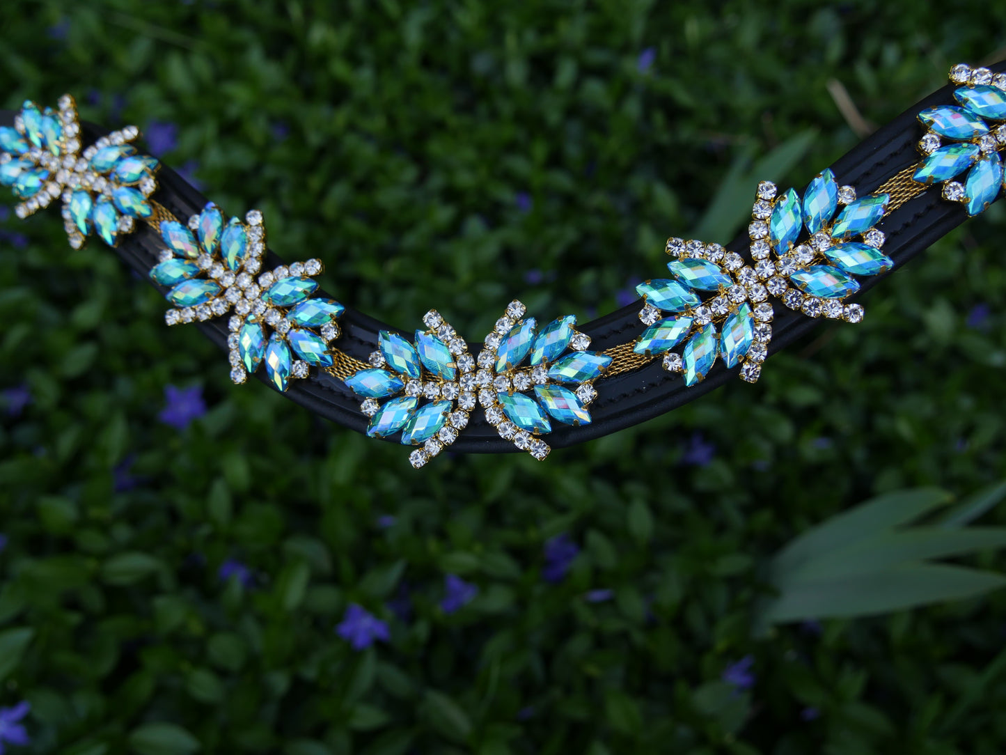 Stirnriemen Superstar in Blau Gold