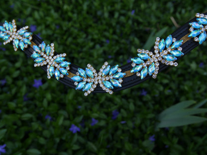 Stirnriemen Superstar in Blau Gold