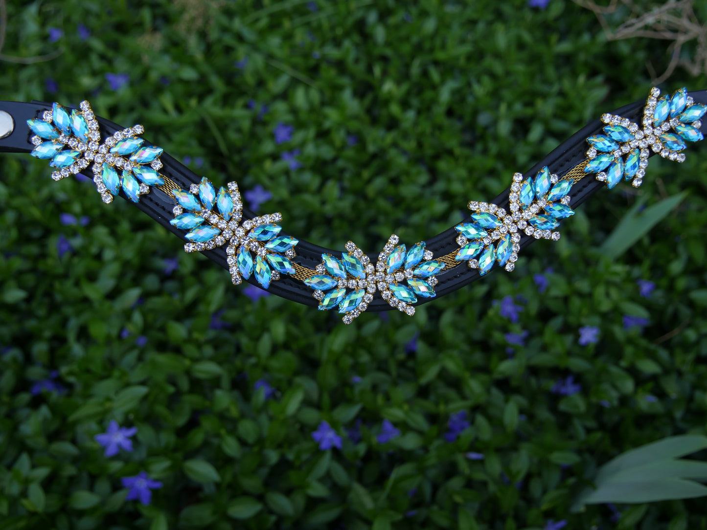 Stirnriemen Superstar in Blau Gold