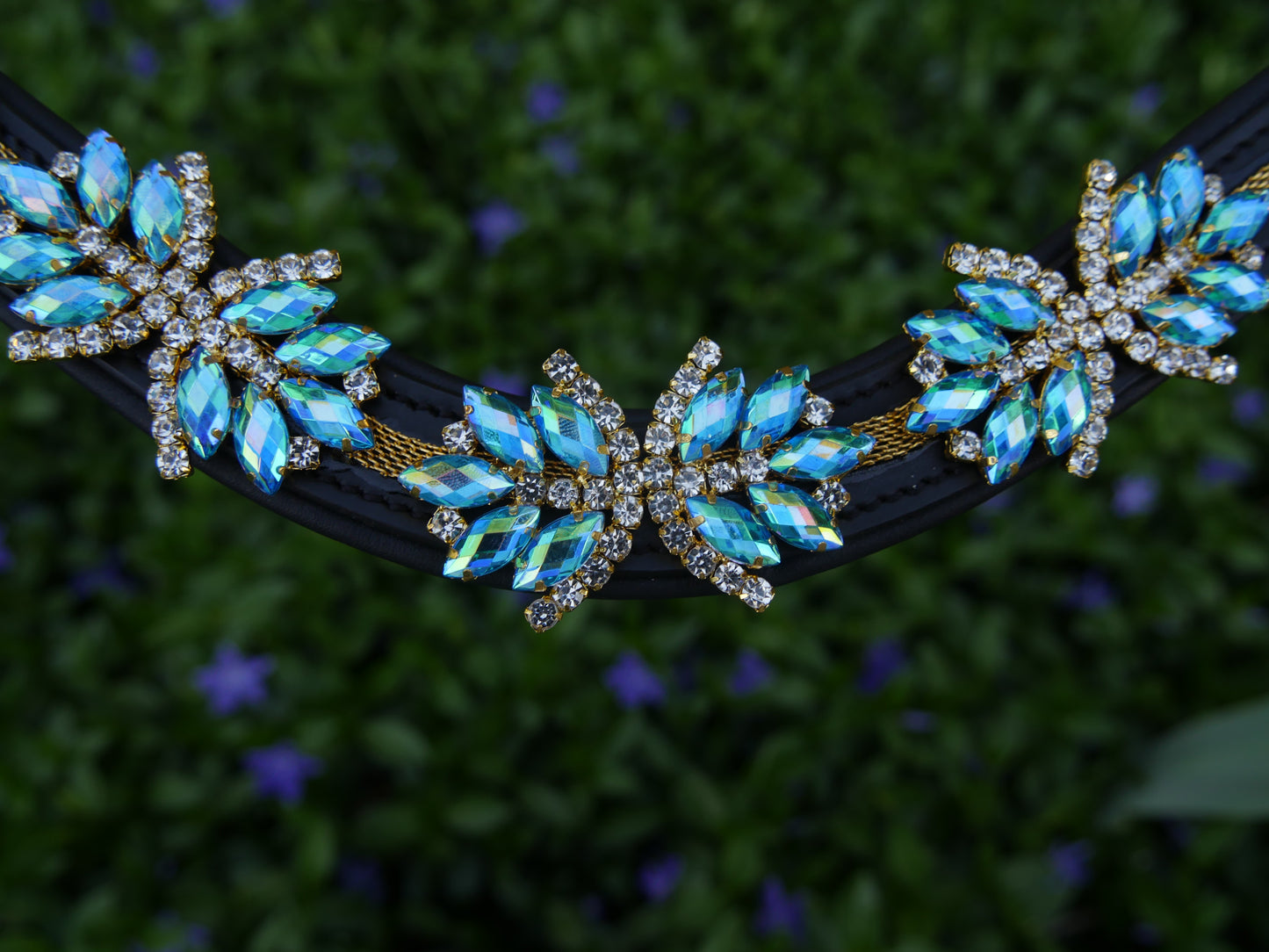 Stirnriemen Superstar in Blau Gold