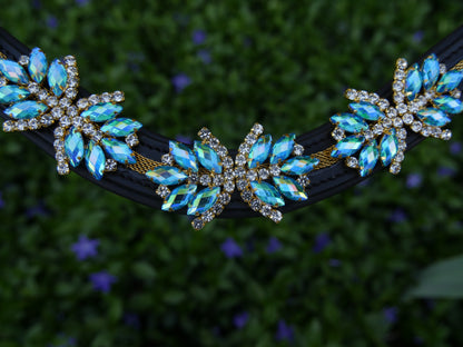 Stirnriemen Superstar in Blau Gold