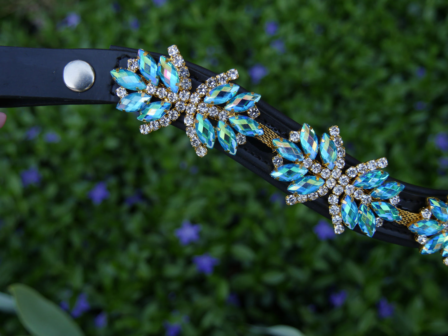 Stirnriemen Superstar in Blau Gold