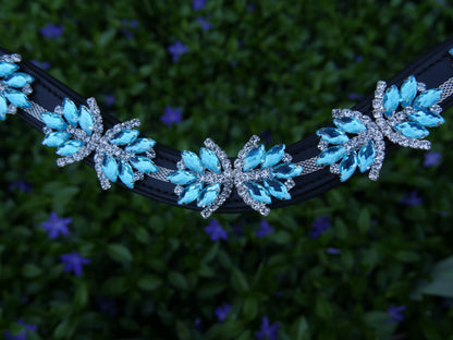 Stirnriemen "Superstar" in Blau Silber