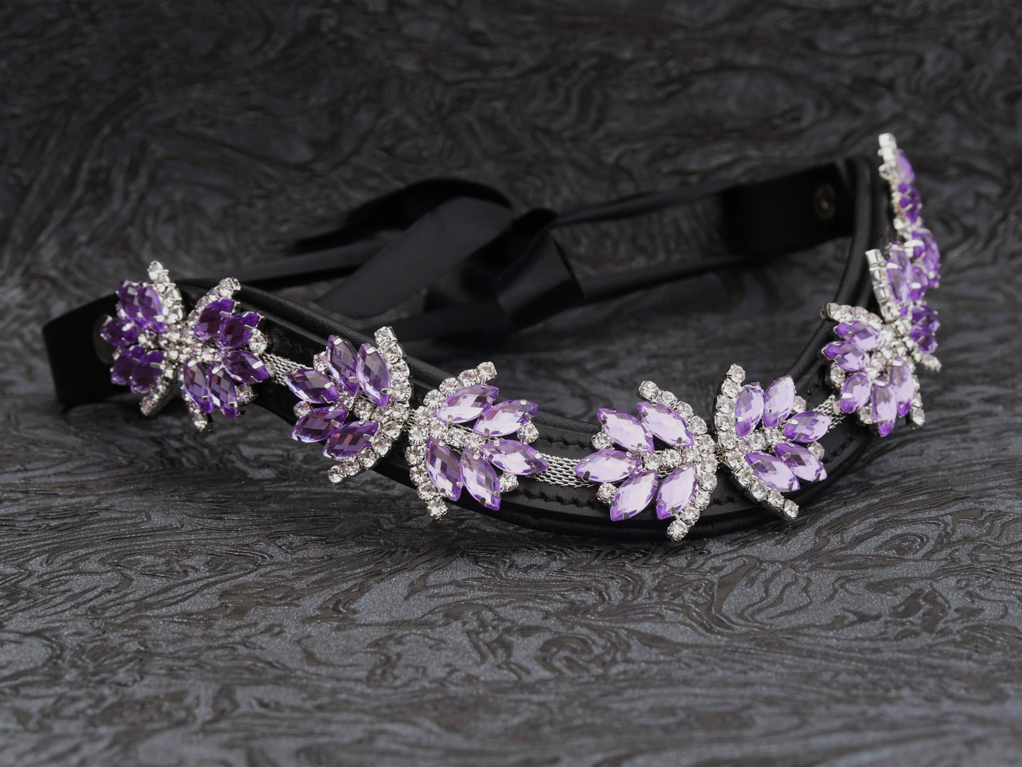 Stirnriemen Superstar in Lila Silber