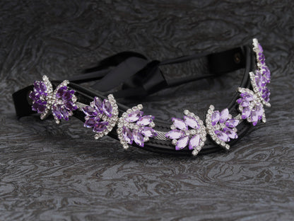 Stirnriemen Superstar in Lila Silber