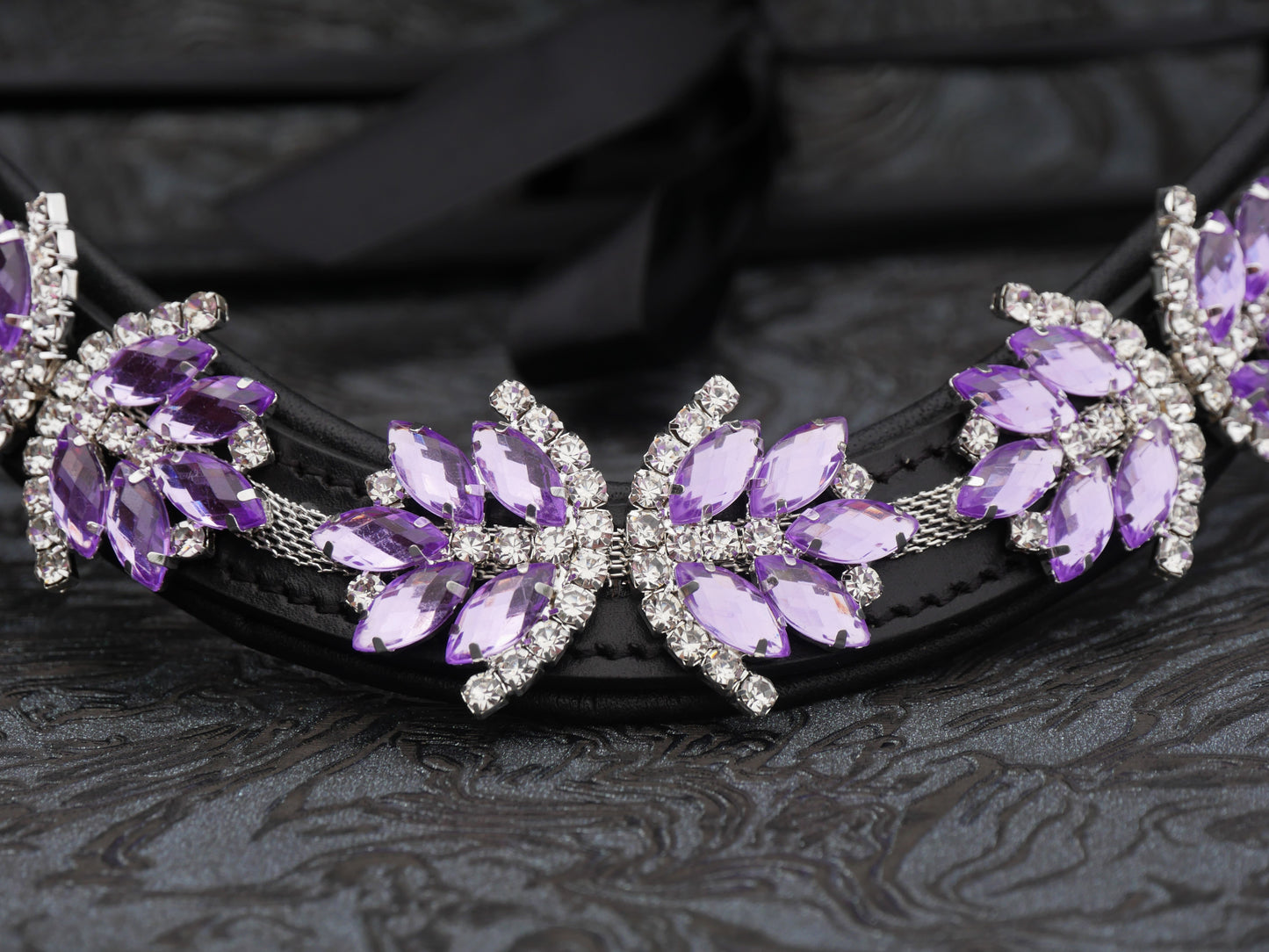 Stirnriemen Superstar in Lila Silber