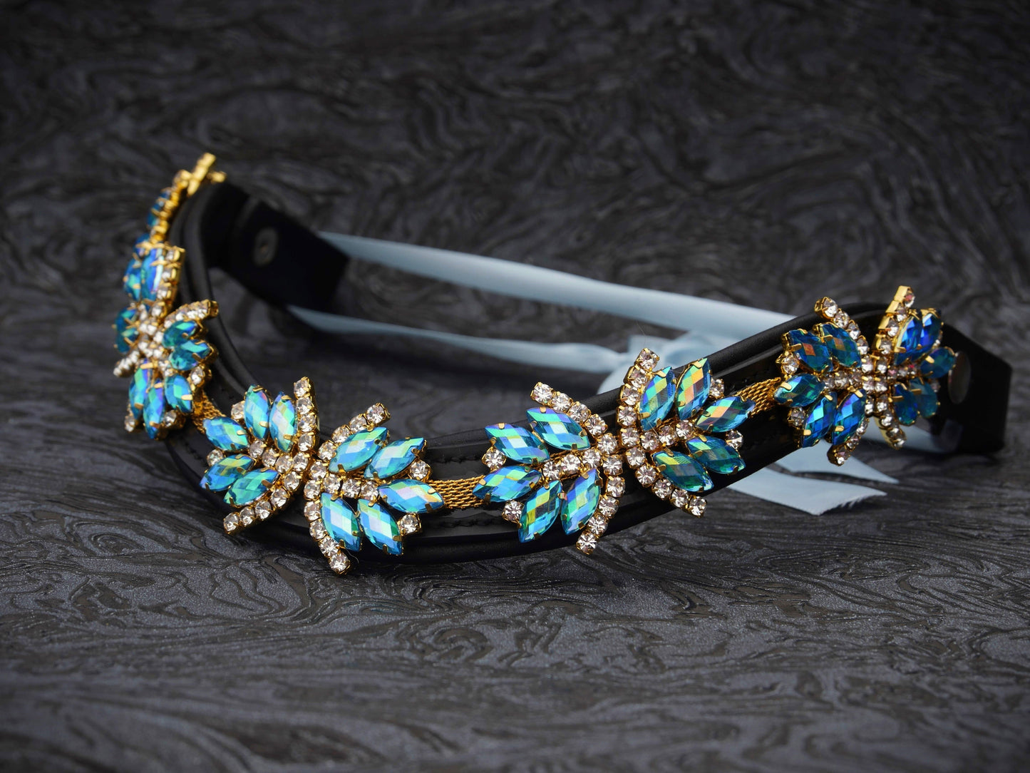 Stirnriemen Superstar in Blau Gold