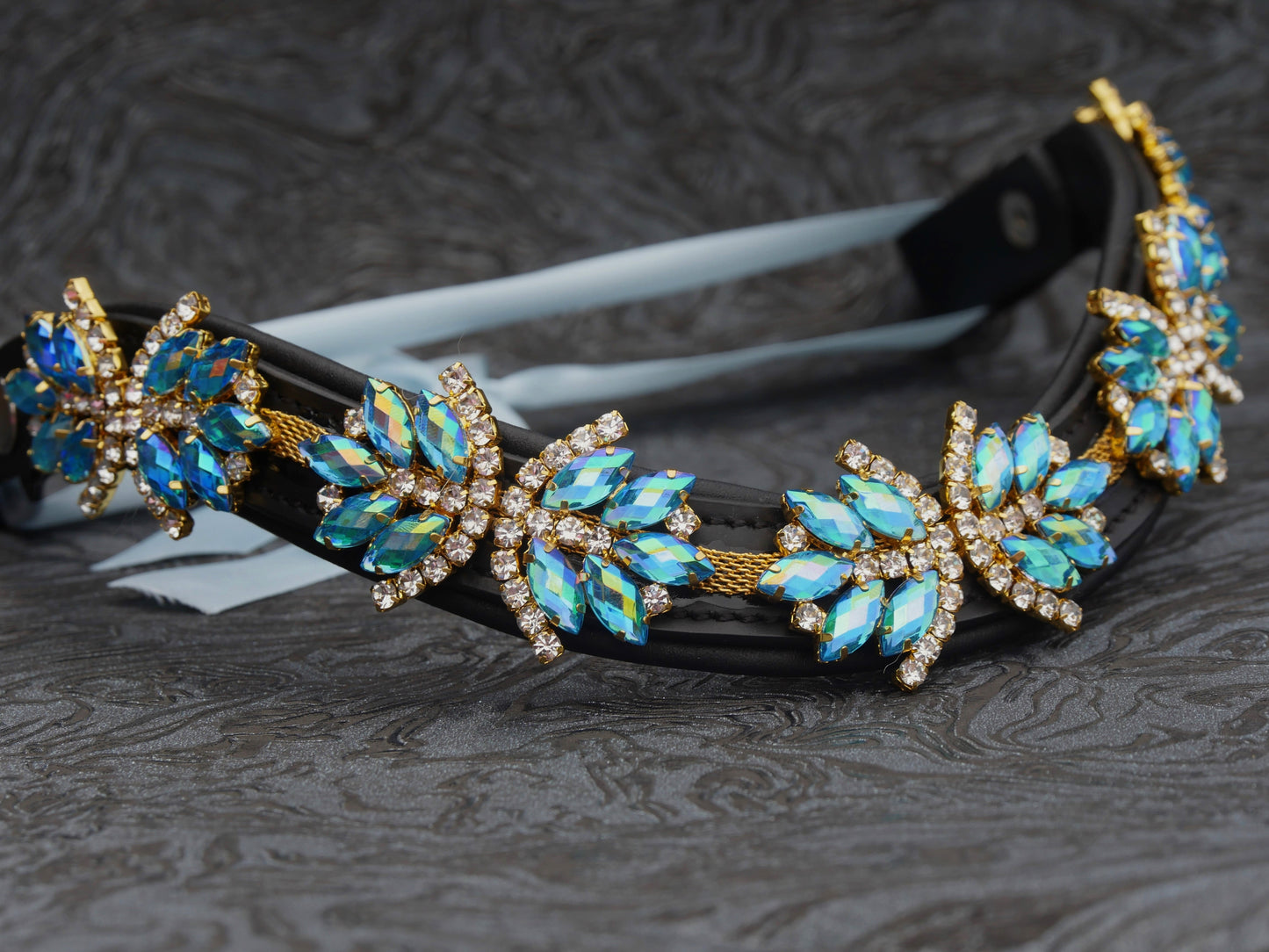 Stirnriemen Superstar in Blau Gold