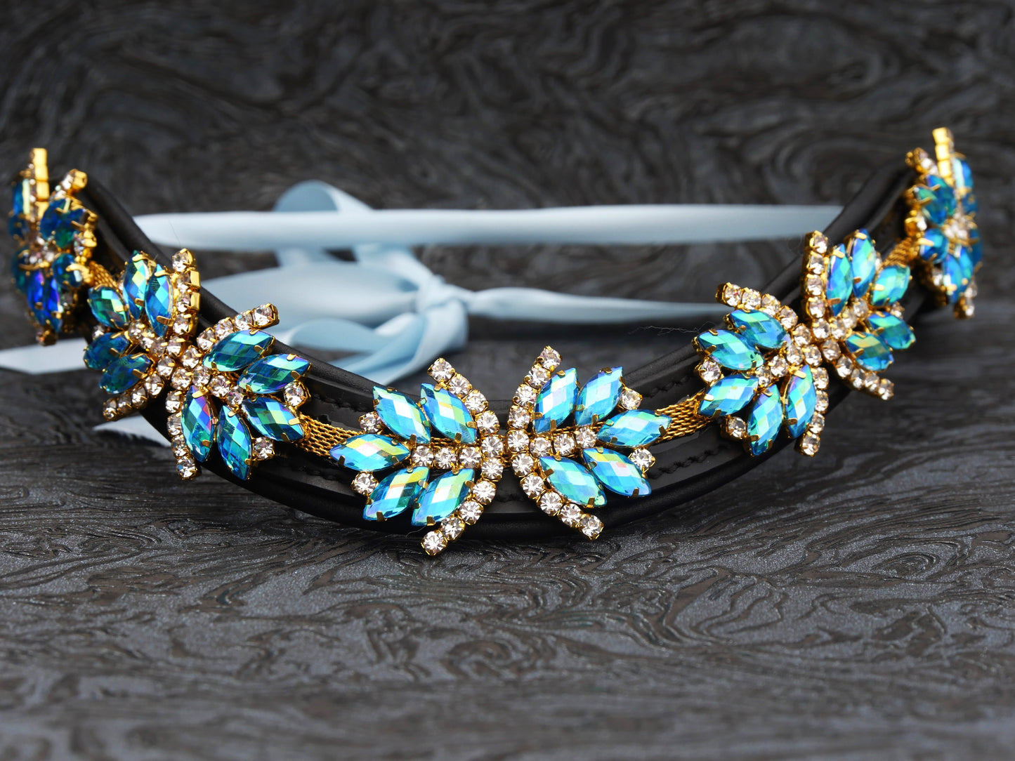 Stirnriemen Superstar in Blau Gold