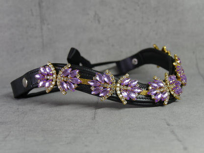 Stirnriemen Superstar in Lila Gold