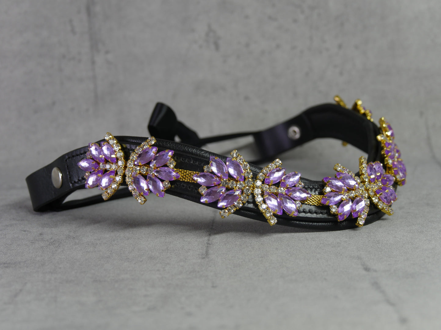 Stirnriemen Superstar in Lila Gold