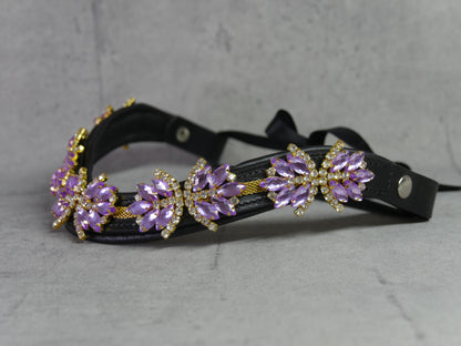 Stirnriemen Superstar in Lila Gold