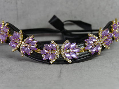 Stirnriemen Superstar in Lila Gold