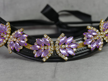 Stirnriemen Superstar in Lila Gold